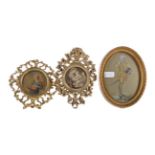 A COLLECTION OF THREE LATE 19TH CENTURY GILTWOOD PICTURE FRAMES