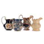 A COLLECTION OF TEN 19TH CENTURY AND LATER JUGS