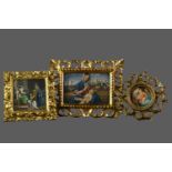 A COLLECTION OF THREE LATE 19TH CENTURY GILTWOOD PICTURE FRAMES
