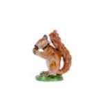 A LATE 18TH CENTURY ENGLISH PORCELAIN RED SQUIRREL