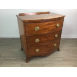 A POST REGENCY MAHOGANY BOW FRONT CHEST