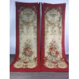 A PAIR OF 19TH CENTURY AUBUSSON WALL HANGINGS