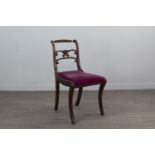 A REGENCY MAHOGANY SINGLE CHAIR