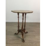 A VICTORIAN WALNUT OCCASIONAL TABLE