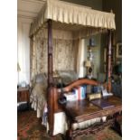 A 19TH CENTURY MAHOGANY TESTER BED