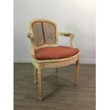 A BEECH FAUTEUIL OF 18TH CENTURY FRENCH DESIGN