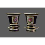 A PAIR OF MID-19TH CENTURY DERBY PORCELAIN VASES