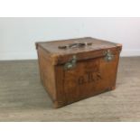 A VINTAGE LEATHER TRAVEL CASE