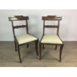 A PAIR OF LATE REGENCY MAHOGANY SINGLE CHAIRS