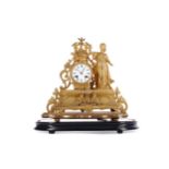 A LATE 19TH CENTURY FRENCH ORMOLU MANTEL CLOCK