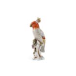 A LATE 19TH CENTURY SAMSON OF PARIS PORCELAIN FIGURE OF A PARAKEET