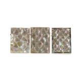 THREE LATE 19TH CENTURY MOTHER OF PEARL CARD CASES