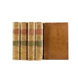 FIVE VOLUMES OF THE NOVELS BY SIR WALTER SCOTT