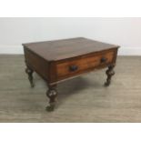 A VICTORIAN MAHOGANY CANTERBURY OR WHATNOT BASE