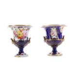 A PAIR OF EARLY 19TH CENTURY ENGLISH PORCELAIN VASES