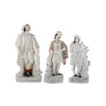 A COLLECTION OF THREE MID-19TH CENTURY STAFFORDSHIRE FLATBACK FIGURES