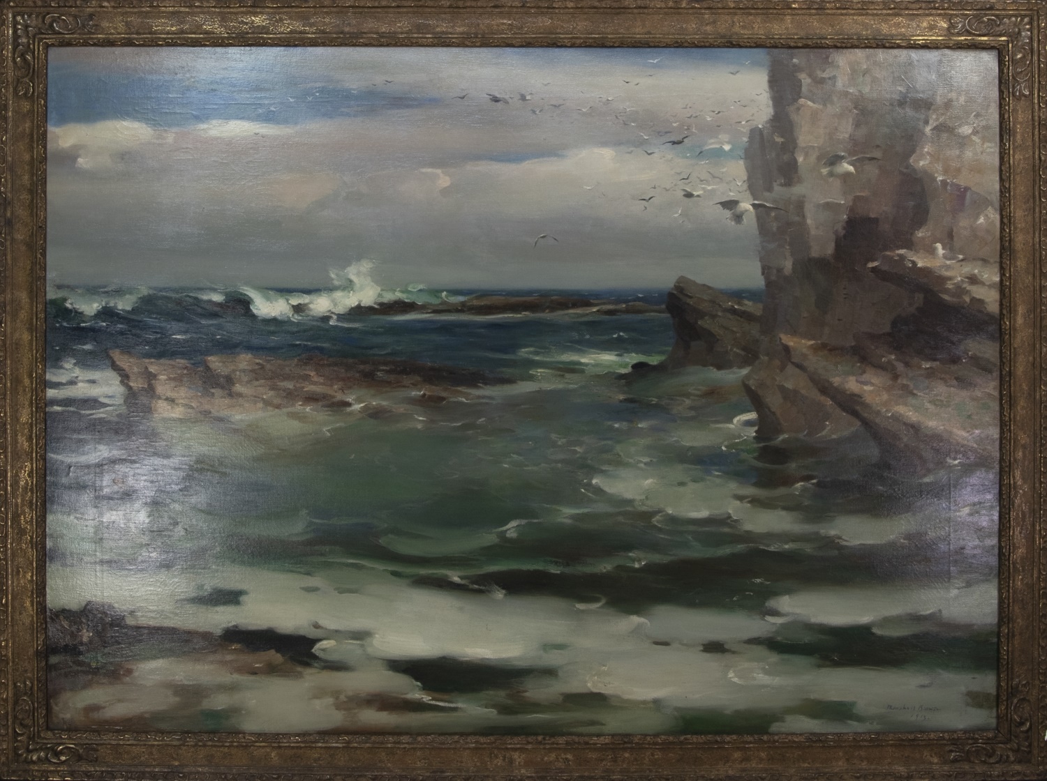 AN IMPRESSIVE OIL PAINTING OF COLONSAY, BY WILLIAM MARSHALL BROWN