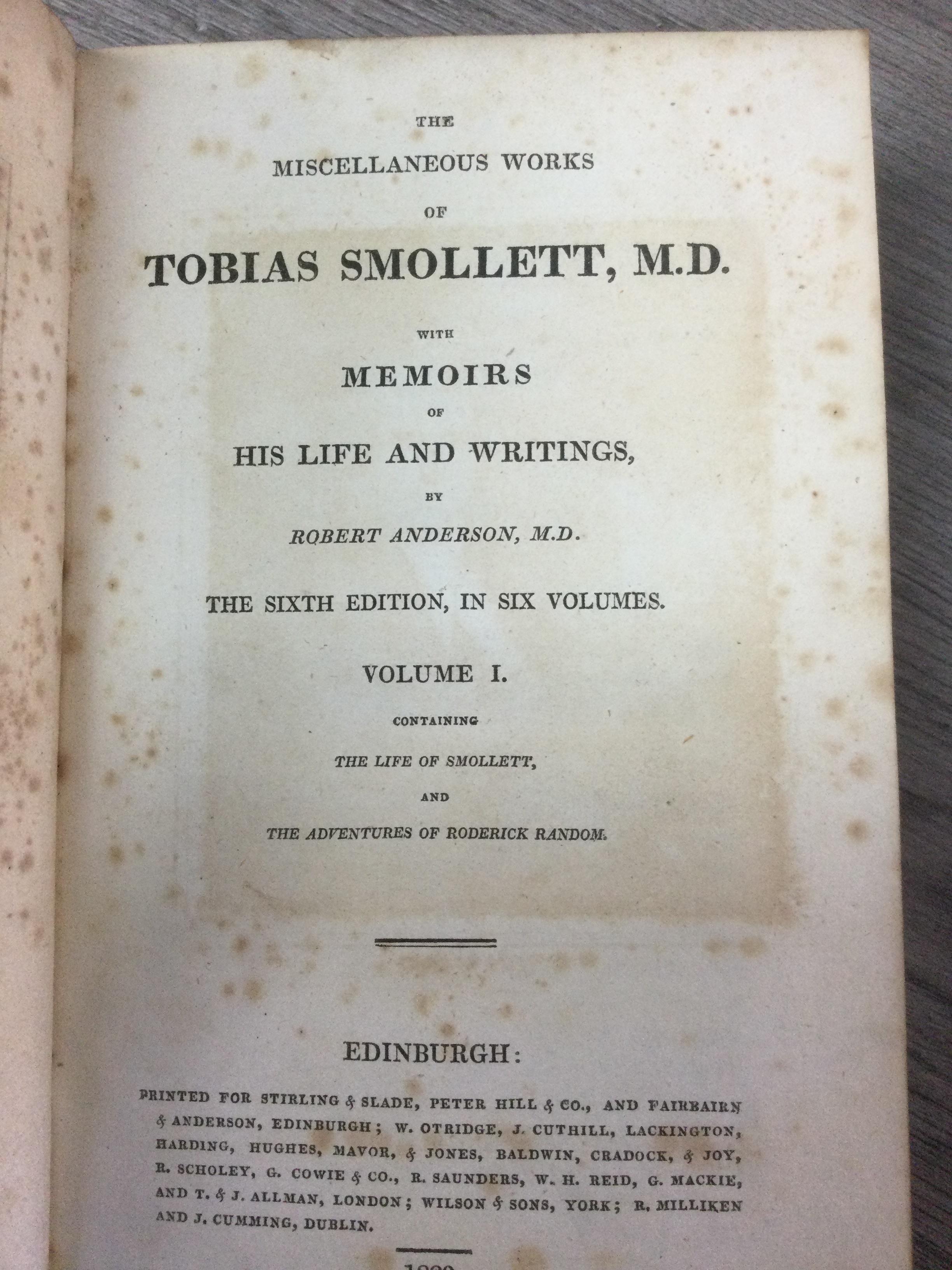 SMOLLETT'S WORKS - Image 2 of 2