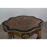 A 19TH CENTURY BOULLE CENTRE TABLE
