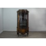 A 19TH CENTURY FRENCH KINGWOOD AND BRONZED METAL VITRINE