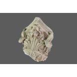 A PAINTED PLASTER CORINTHIAN CAPITAL FRAGMENT