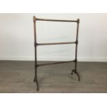 A VICTORIAN MAHOGANY TOWEL RAIL