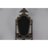 A 19TH CENTURY GILTWOOD WALL MIRROR AND ANOTHER MIRROR
