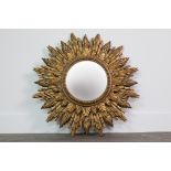 A GILTWOOD FRAMED SUNBURST MIRROR