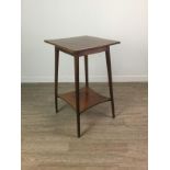 AN EDWARDIAN MAHOGANY SHERATON REVIVAL OCCASIONAL TABLE