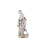 A LATE 19TH CENTURY SITZENDORF PORCELAIN FIGURE OF A LADY