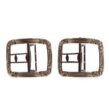 A PAIR OF GEORGE III SILVER SHOE BUCKLES