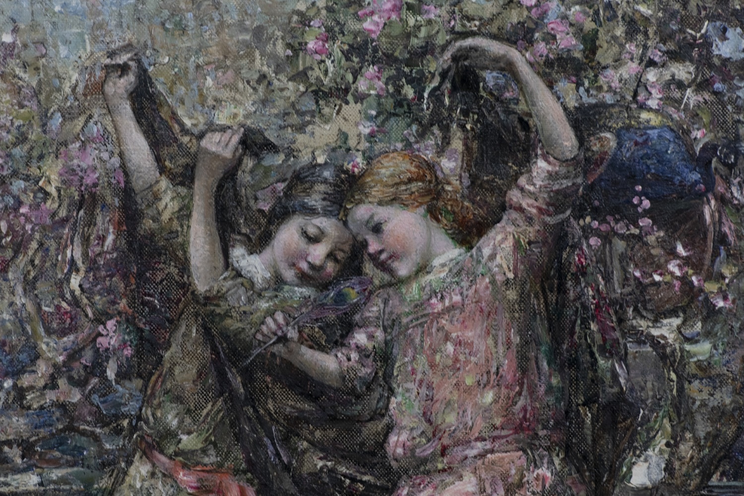 GALLOWAY MAIDS AT PLAY, AN OIL BY EDWARD ATKINSON HORNEL - Image 2 of 4