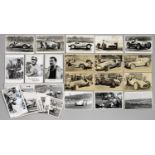 MOTOR SPORTS.  A COLLECTION OF VALENTINES, REAL PHOTOGRAPHIC POSTCARDS AND POSTCARD FORMAT