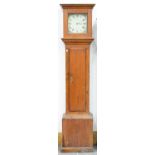 AN EARLY VICTORIAN PINE THIRTY HOUR LONGCASE CLOCK, C1840, THE PAINTED DIAL INSCRIBED STEDMAN