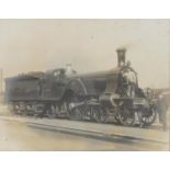 TWO VINTAGE PHOTOGRAPHS OF THE GREAT NORTHERN RAILWAY 4-2-2 LOCOMOTIVE 1004 AND 4-4-2 LOCOMOTIVE