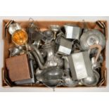 MISCELLANEOUS VICTORIAN PEWTER AND BRTITANIA METAL HOLLOW WARE, ETC A mixed lot mostly in good