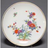 A MEISSEN KAKIEMON PLATE, SECOND HALF 20TH C, 25.5CM DIAM, IMPRESSED NUMBER AND N, CROSSED SWORDS,