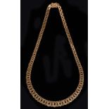 A 9CT GOLD NECKLACE, 43CM L, BY S J ROSE & SON, LONDON 1971, 35.5G Good condition