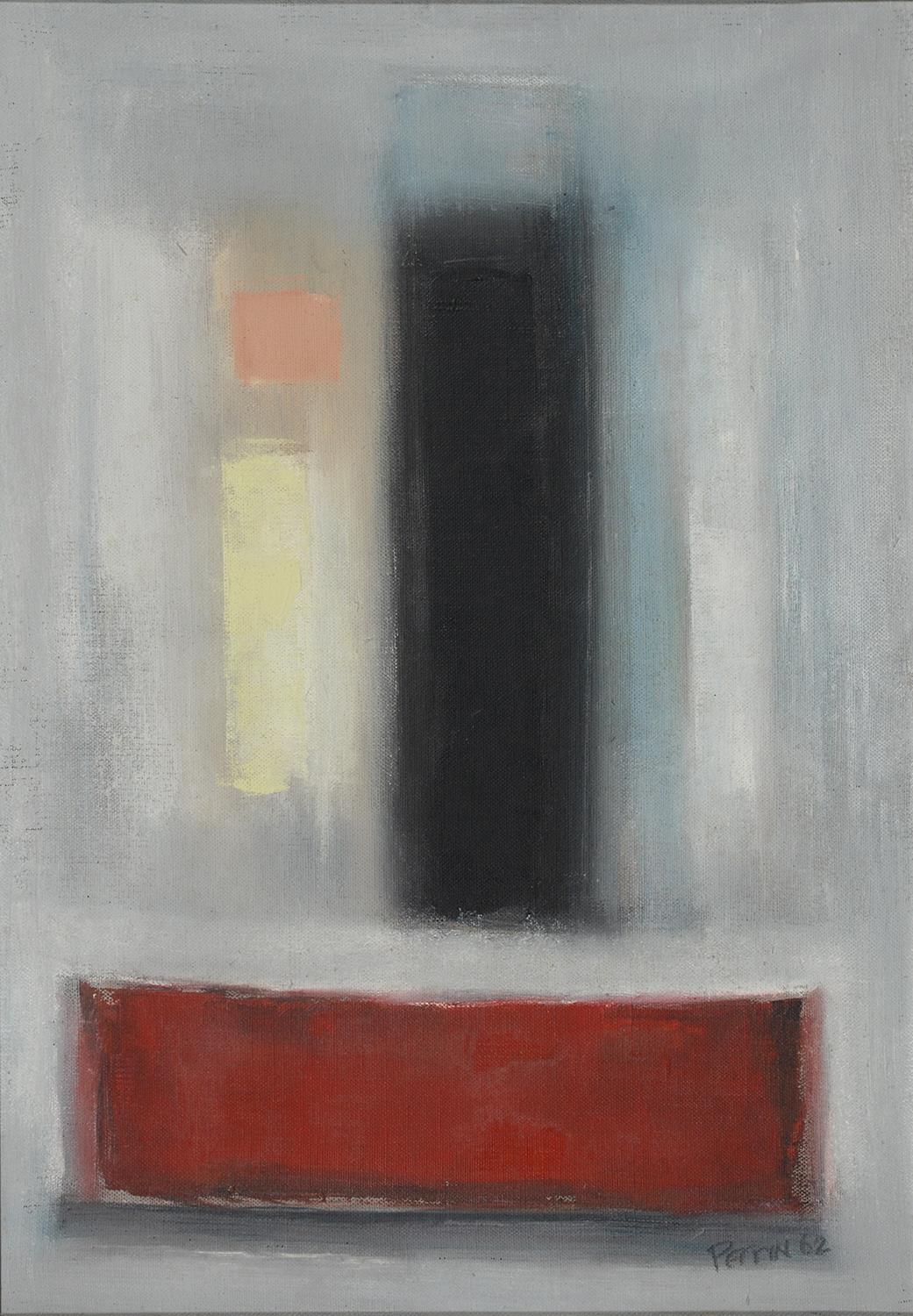 MODERN BRITISH SCHOOL, 1962 - UNTITLED (ABSTRACT), TWO, BOTH SIGNED (PERRIN) AND DATED '62, OIL ON - Image 4 of 6