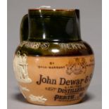 ADVERTISING.  A DOULTON HUNTINGWARE JUG FOR JOHN  DEWAR'S & SONS LTD DISTILLERS PERTH, C1900, 10.TCM