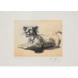 20TH CENTURY SCHOOL - LIONS, THREE, DRYPOINTS, ALL SIGNED INDISTINCTLY BY THE ARTIST, INSCRIBED