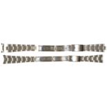 TWO ROLEX STAINLESS STEEL WATCH BRACELETS Slight wear consistent with age