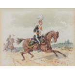 ORLANDO NORIE (1832-1901) - THE 17TH (DUKE OF CAMBRIDGE'S OWN) LANCERS, SIGNED, WATERCOLOUR, 10 X
