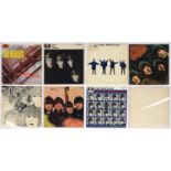 VINTAGE VINYL RECORDS. THE BEATLES, THE FIRST EIGHT ALBUMS, PLEASE…, WITH…, HELP!, RUBBER...,