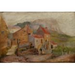 A HARLAND (1895) - VILLAGE SCENE; WINTER, A PAIR, BOTH SIGNED, OIL ON CANVAS, 24 X 34CM (2) Medium a