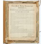 AMERICAN CIVIL WAR ENROLLMENT NEWSPAPERS  NEW YORK DAILY TRANSCRIPT EXTRAINTERESTING COLLECTION