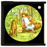 A COLLECTION OF MAGIC LANTERN SLIDES, C1900, MOSTLY IN BOXED SETS COMPRISING THE THREE BEARS (12),