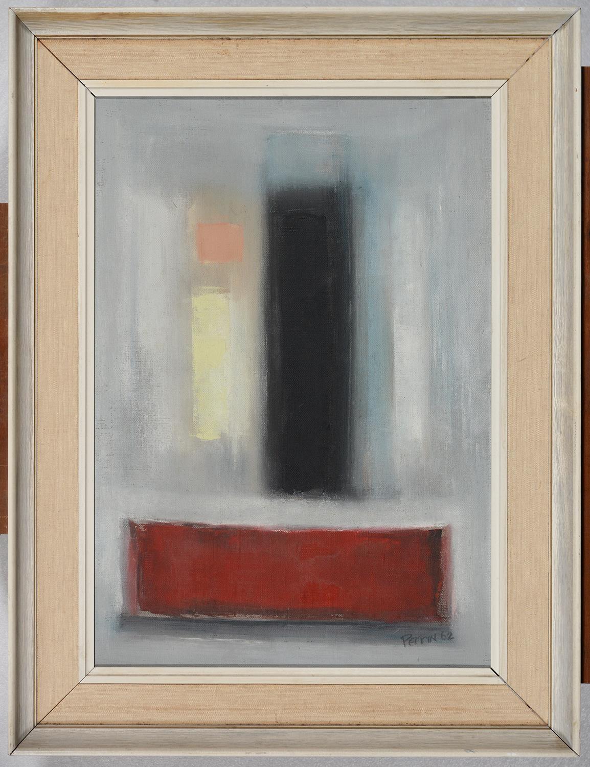 MODERN BRITISH SCHOOL, 1962 - UNTITLED (ABSTRACT), TWO, BOTH SIGNED (PERRIN) AND DATED '62, OIL ON - Image 5 of 6