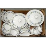 A ROYAL DOULTON BONE CHINA BURGUNDY PATTERN DINNER SERVICE, C1870, PRINTED MARK Good condition