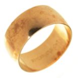 A GOLD WEDDING RING, MARKED 10KT, SIZE L½ Light wear scratches